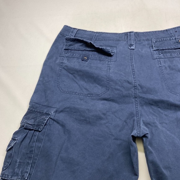 Foot Locker Shorts Mens 36 Navy Blue Denim Cotton Cargo Pockets Casual Outdoor - Picture 15 of 16